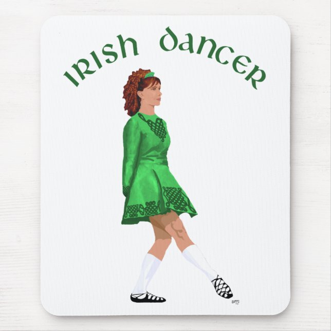 Soft Shoe Irish Dancer in Green Mouse Pad (Front)