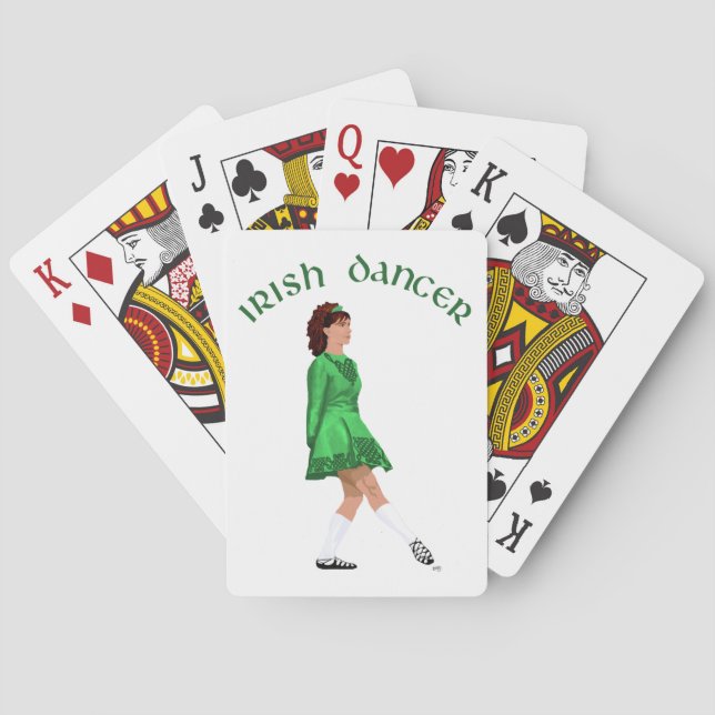 Soft Shoe Irish Dancer in Green Playing Cards (Back)