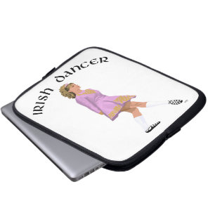 Soft Shoe Irish Dancer in Pink Laptop Sleeve