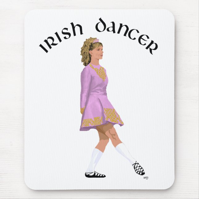 Soft Shoe Irish Dancer in Pink Mouse Pad (Front)