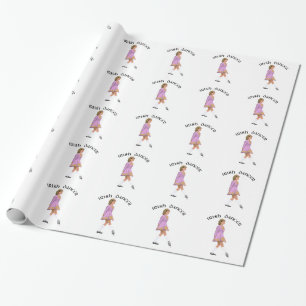 Soft Shoe Irish Dancer in Pink Wrapping Paper