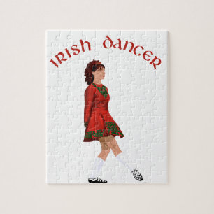 Soft Shoe Irish Dancer in Red Jigsaw Puzzle