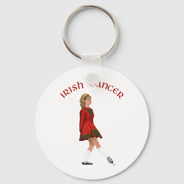 Soft Shoe Irish Dancer in Red Key Ring (Front)