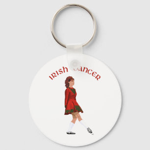 Soft Shoe Irish Dancer in Red Key Ring