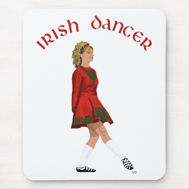 Soft Shoe Irish Dancer in Red Mouse Pad (Front)