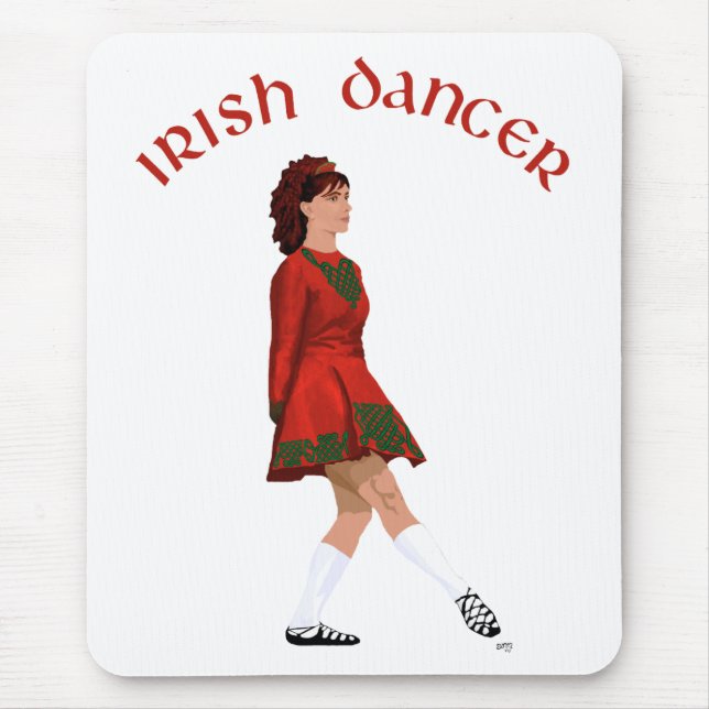 Soft Shoe Irish Dancer in Red Mouse Pad (Front)