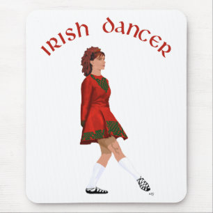 Soft Shoe Irish Dancer in Red Mouse Pad