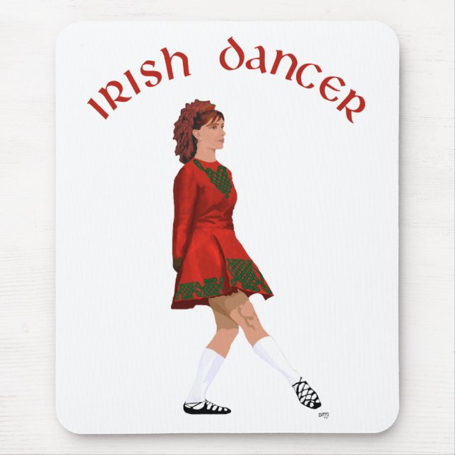 Soft Shoe Irish Dancer in Red Mouse Pad (Front)