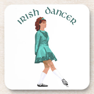 Soft Shoe Irish Dancer in Turquoise Coaster