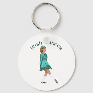 Soft Shoe Irish Dancer in Turquoise Key Ring