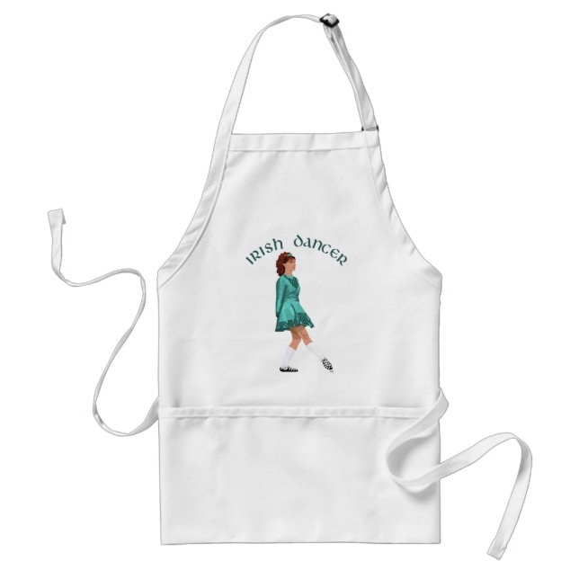 Soft Shoe Irish Dancer in Turquoise Standard Apron (Front)
