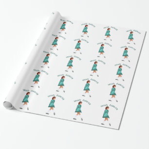 Soft Shoe Irish Dancer in Turquoise Wrapping Paper