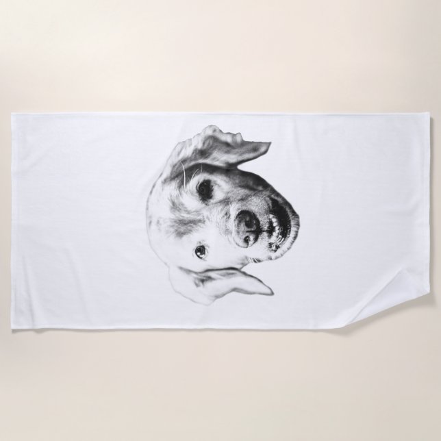 Soft Shoreline Smile Beach Towel (Front)