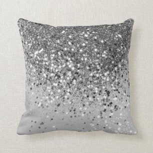 Soft Silver Gray Glitter #1 Cushion