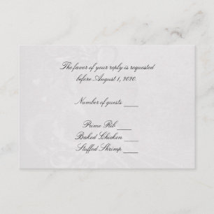 Soft Silver Heart RSVP