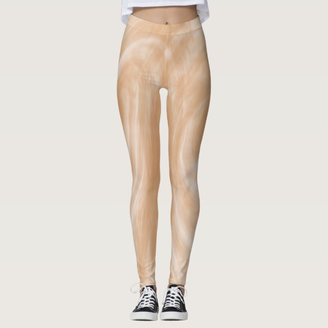 Soft Skin Tone Tie Dye Leggings (Front)