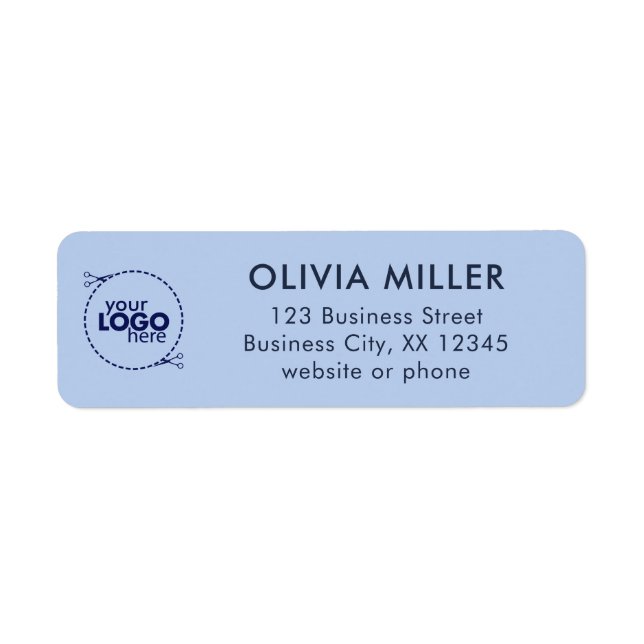 Soft Sky Blue Business Return Address Label (Front)