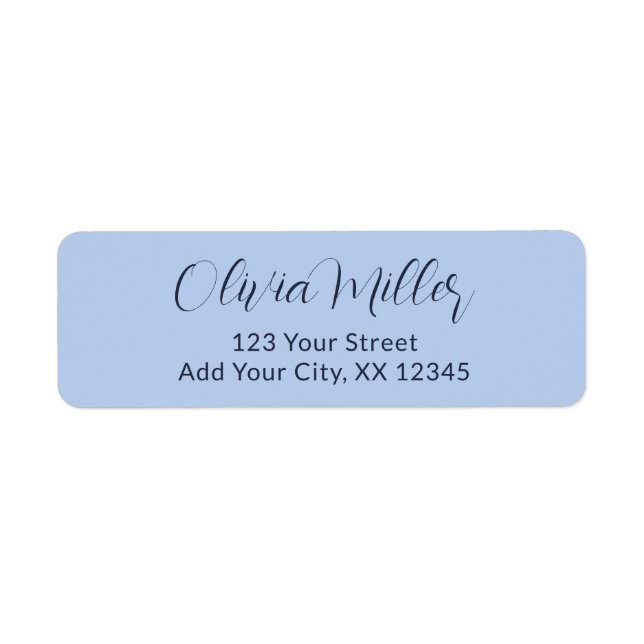 Soft Sky Blue - Elegant Address Label Return Address Label (Front)