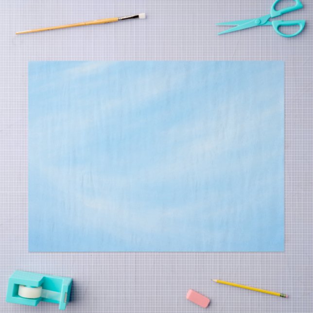 Soft Sky Blue Minimal Gradient Design Tissue Paper (Craft)