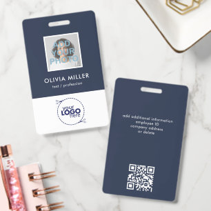 Soft Sky Blue - Minimalist ID Badge