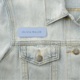 Soft Sky Blue Minimalist Name Tag