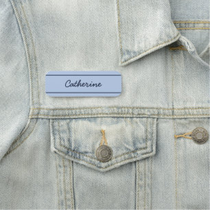Soft Sky Blue Minimalist Name Tag