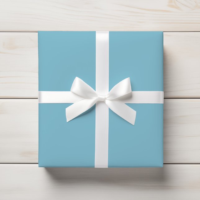 Soft Sky Light Powder Blue Solid Colour Wrapping Paper (Creator Uploaded)