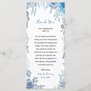 Soft Slate Blue Botanical Place Gratitude Program