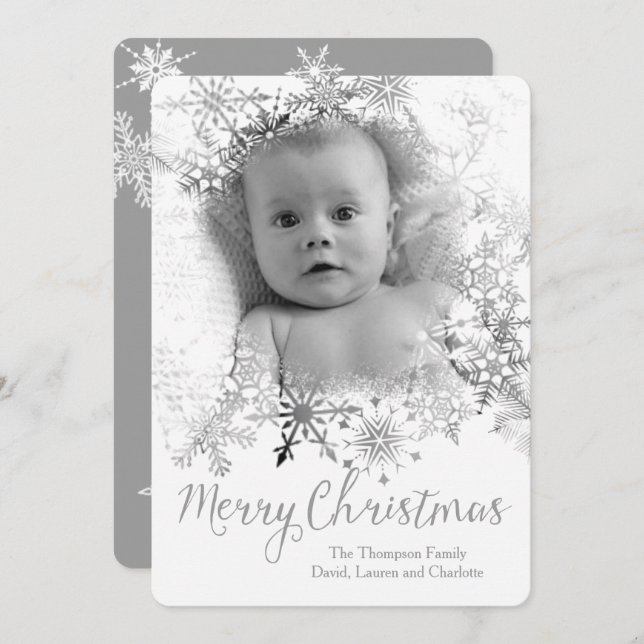 Soft & Snowy Christmas Card (Front/Back)