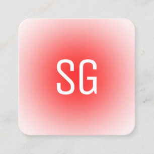 Soft Spot - Initials - Red Square Business Card