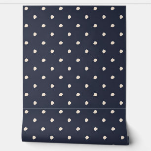 Soft Spots On Navy Wallpaper