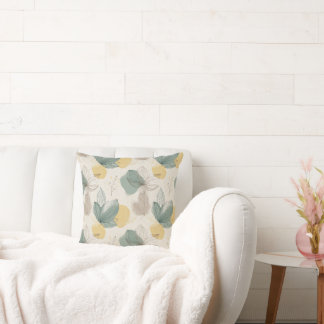 Soft Spring Botanical Throw Pillow