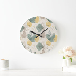 Soft Spring Botanical Wall Clock