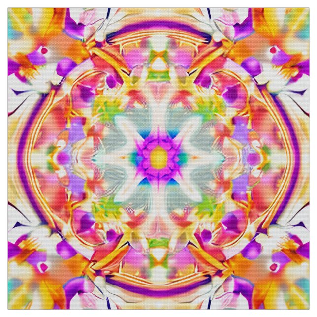 Soft Spring Pastels Tie Dye Pattern Fabric (Swatch)