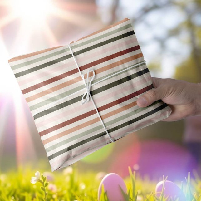 Soft Spring Stripes in Pastels Tissue Paper (Soft Spring Stripes in Pastels Tissue Paper)