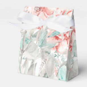 Soft Spring Summer Floral Greenery Elegant Wedding Favour Box