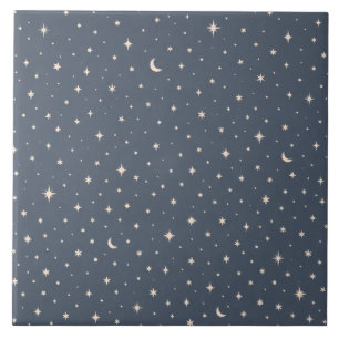 Soft Star Pattern Aesthetic Ceramic Tile