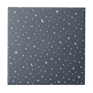 Soft Star Pattern Aesthetic Ceramic Tile