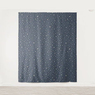 Soft Star Pattern Aesthetic Tapestry