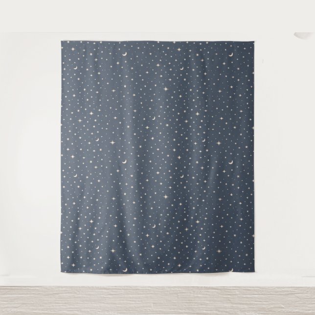 Soft Star Pattern Aesthetic Tapestry (Front)
