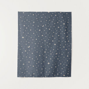 Soft Star Pattern Aesthetic Tapestry