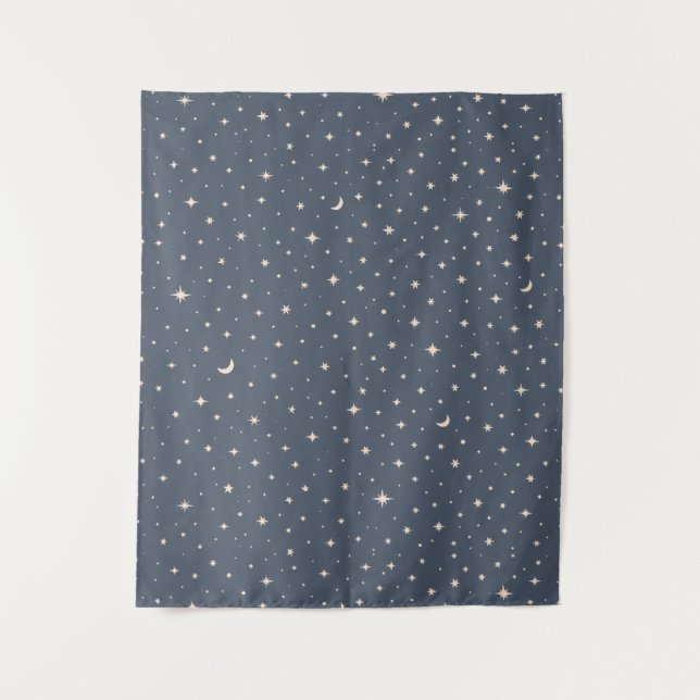Soft Star Pattern Aesthetic Tapestry (Front)