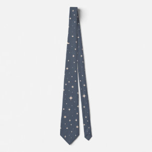 Soft Star Pattern Aesthetic Tie