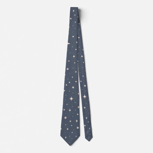 Soft Star Pattern Aesthetic Tie (Front)