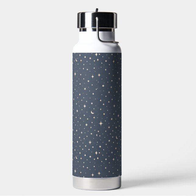 Soft Star Pattern Aesthetic Water Bottle (Left)