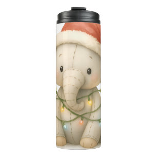Soft Stitches Elephant Christmas Thermal Tumbler