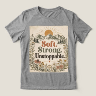 Soft Strong Unstoppable Wildflower Vintage Women's Tri-Blend Shirt