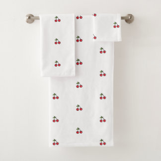 🍒 Soft & Stylish Cherry Bath Towels 🍒