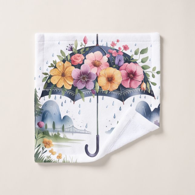 Soft & Stylish Home Decor Essential Floral  Wash Cloth (Wash Cloth)