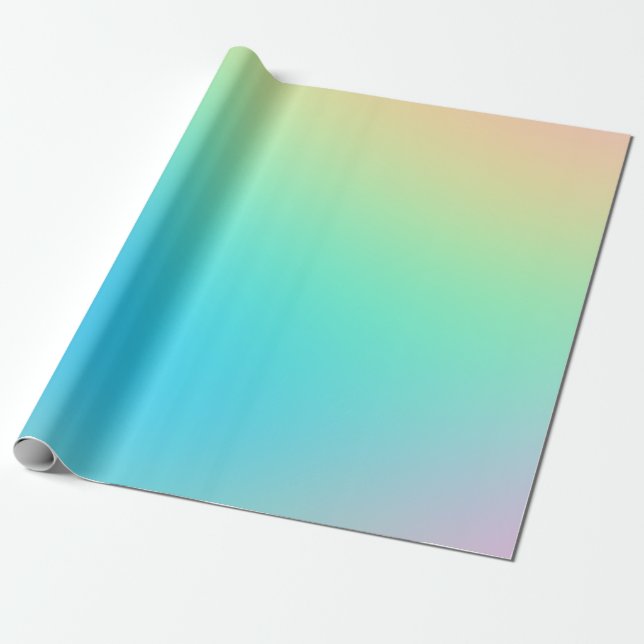 Soft Subtle Pastel Gradient Wrapping Paper (Unrolled)